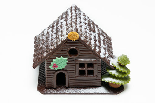 Afbeelding van Chocolade Kersthuisje